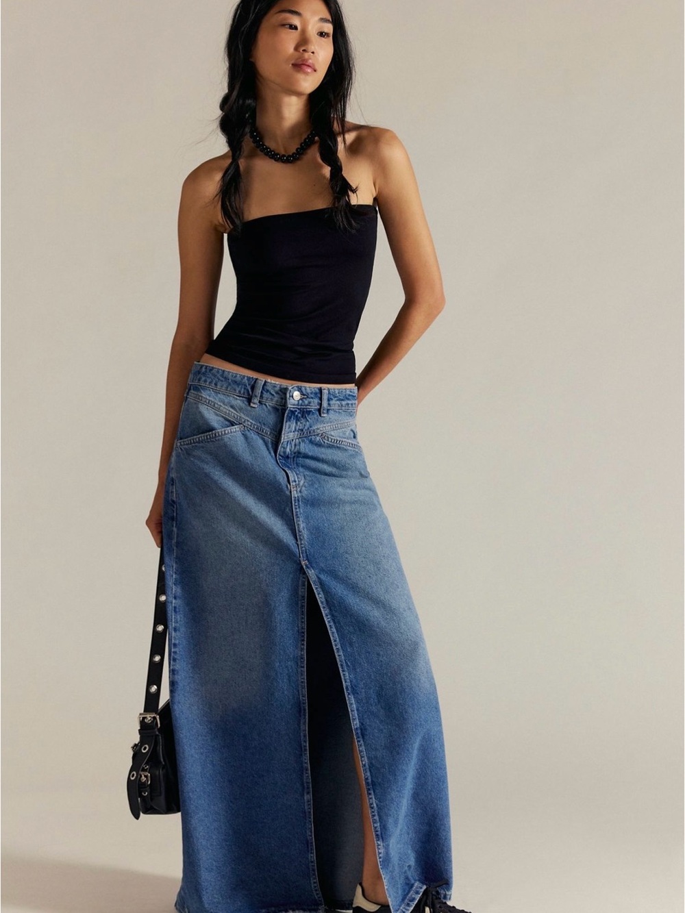 We the Free Come as You are Denim Maxi skirt
